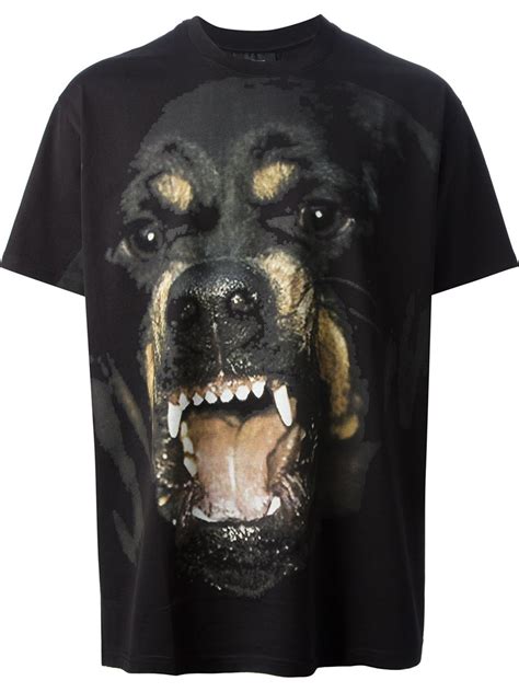 givenchy dog print t shirt|black givenchy shirt.